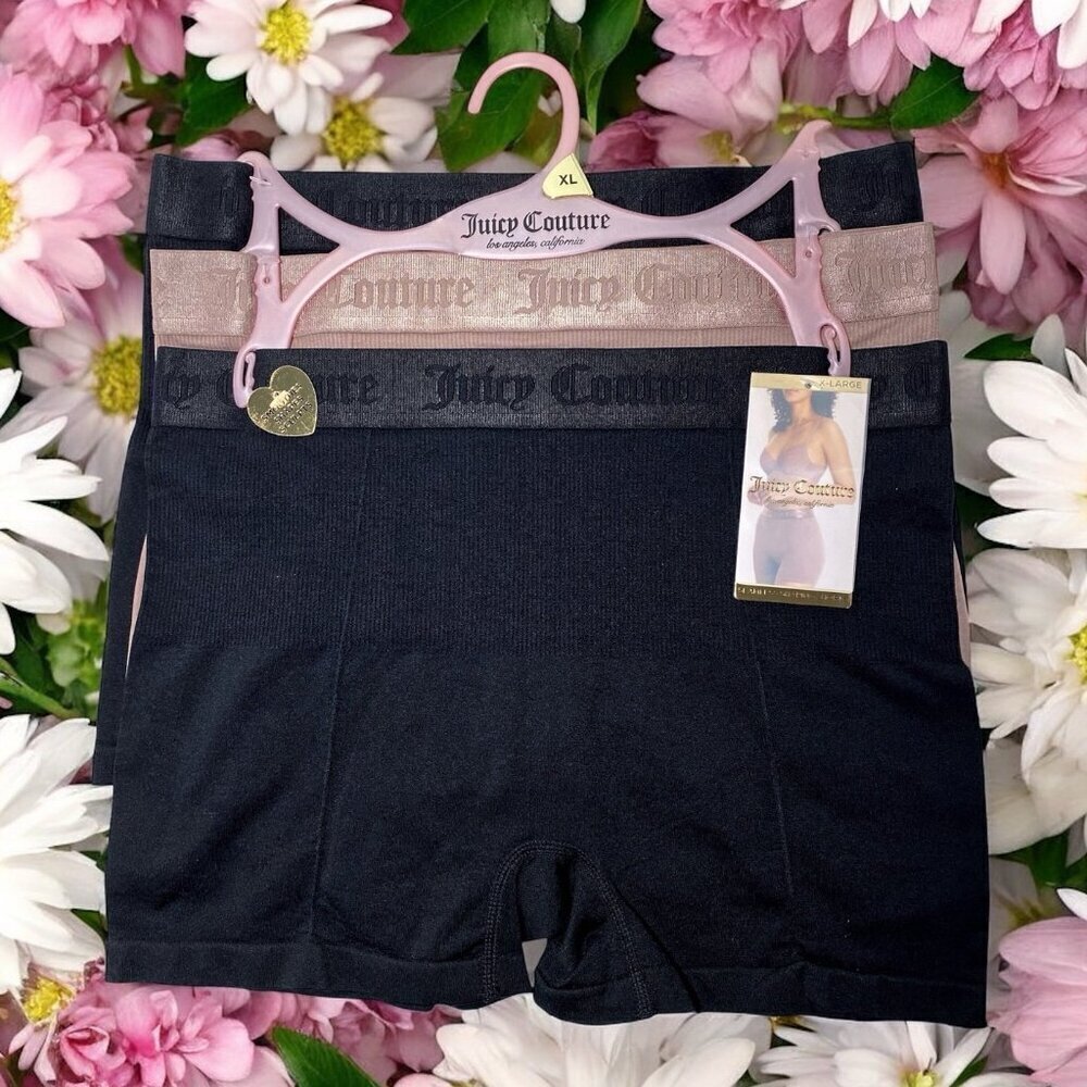 Juicy Couture Slim Shaping Black Beige Shapewear Underwear Size XL NWT